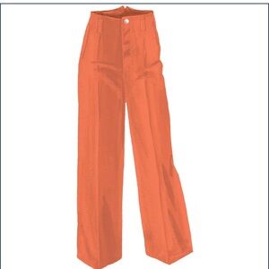 J. Peterman Orange Wide Leg Pants